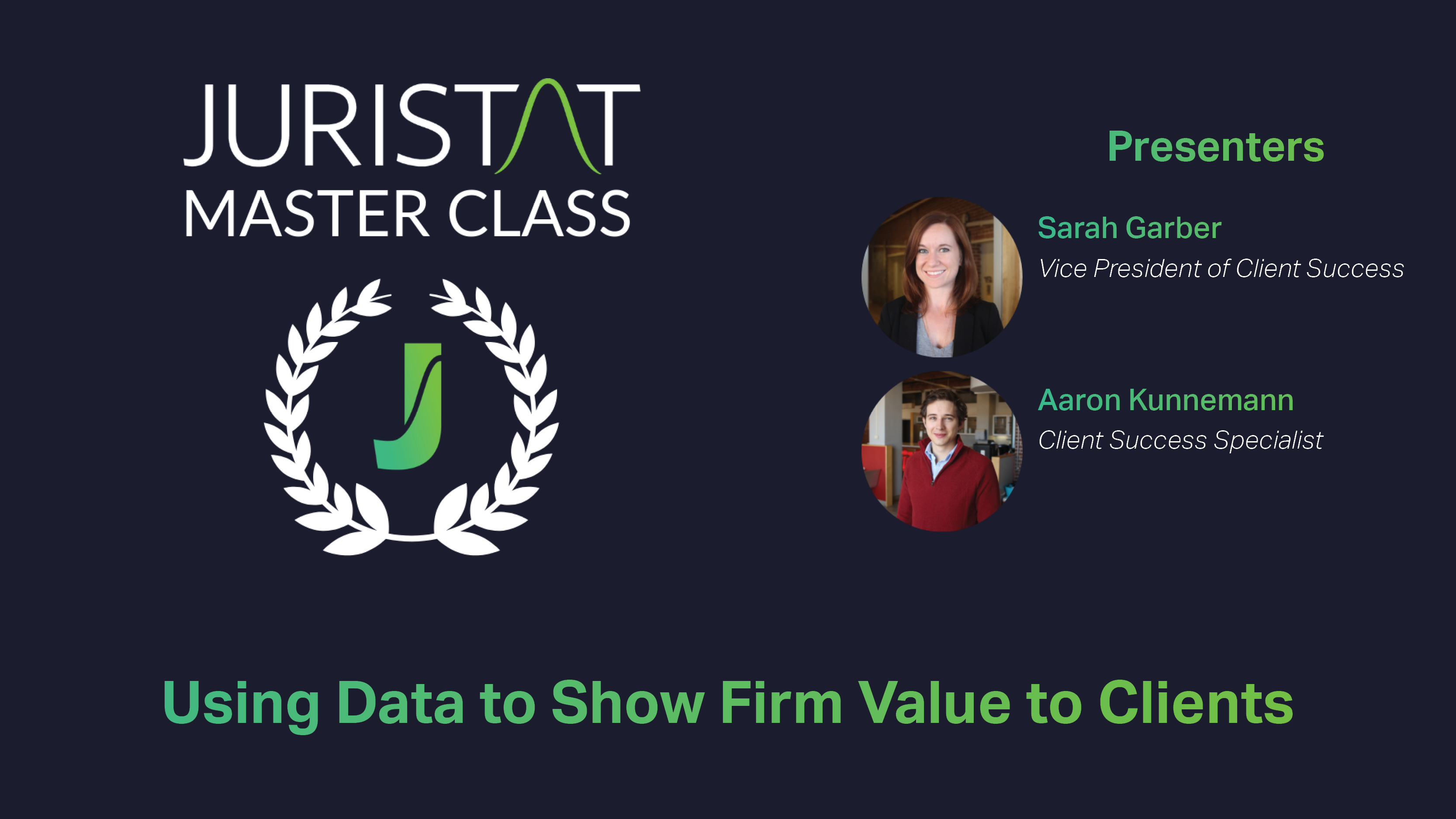 Webinar Using Data to Show Firm Value to Clients